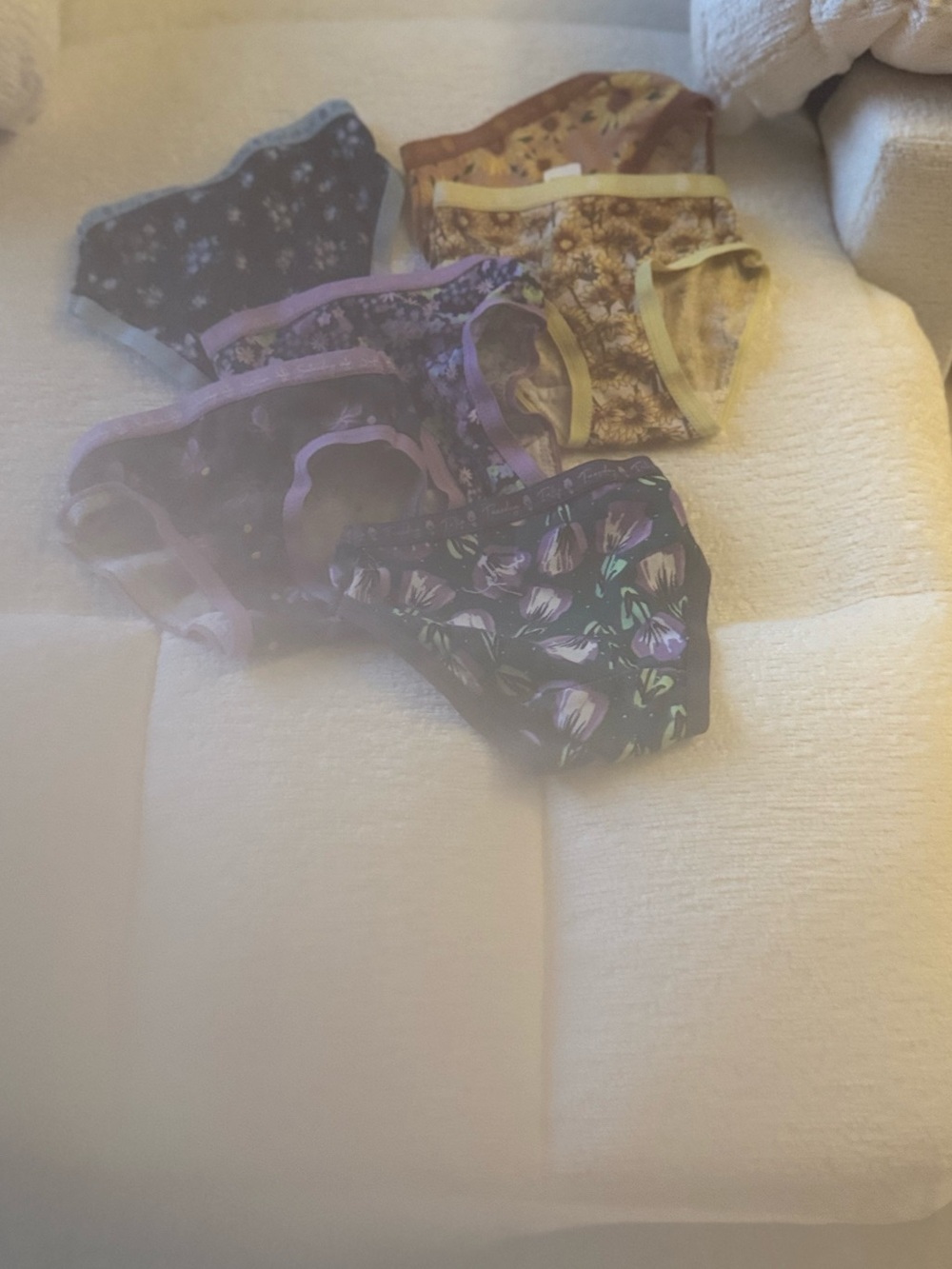 Floral Pattern toddler girl 6 size 3t Briefs Pack - Mixed Colors